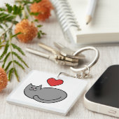 Porte-clés J'aime les chats (Devant Droit)