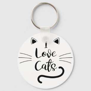 Porte-clés J'aime les chats