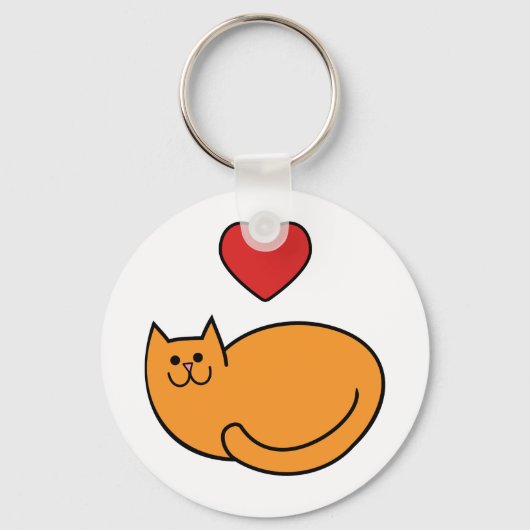 Porte-clés J'aime les chats (Recto)
