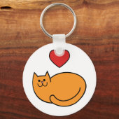 Porte-clés J'aime les chats (Recto)