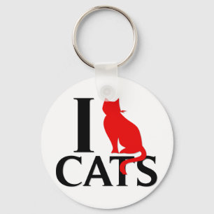 Porte-clés J'aime les chats