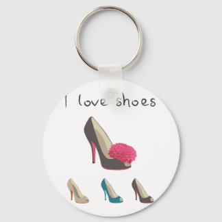 Porte-clés J'aime les chaussures