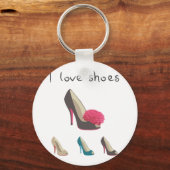 Porte-clés J'aime les chaussures (Recto)