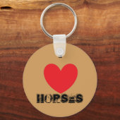 Porte-clés J'aime les chevaux (Recto)
