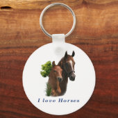 Porte-clés J'aime les chevaux (Recto)