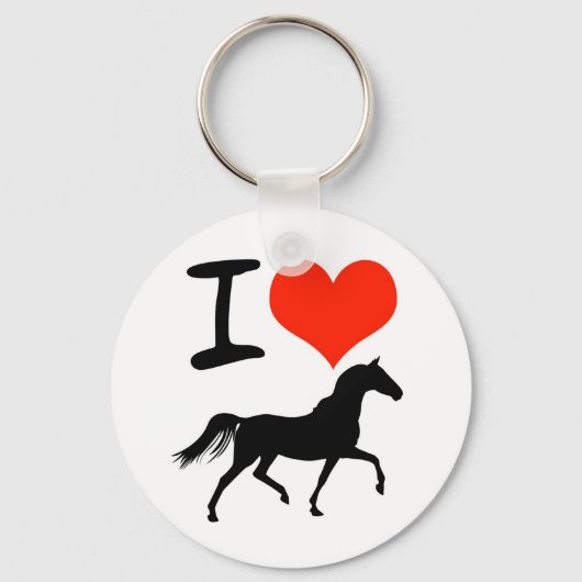 Porte-clés J'aime les chevaux (Recto)