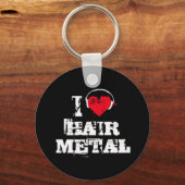 Porte-clés J'aime les cheveux métalliques (Recto)