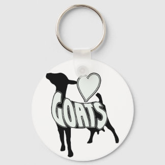 PORTE-CLÉS J'AIME LES CHÈVRES LOGO ICON