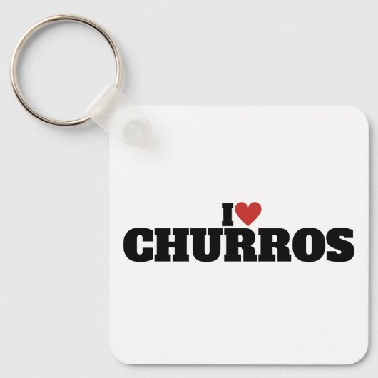 Porte-clés J'aime les churros (Recto)