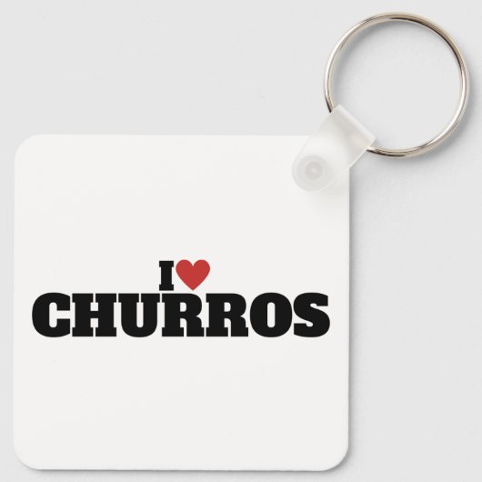 Porte-clés J'aime les churros (Dos)