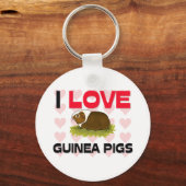 Porte-clés J'aime les cochons de Guinée (Recto)