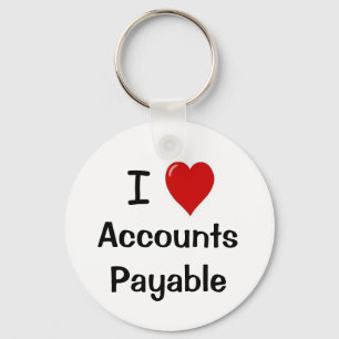 Porte-clés J'aime les comptes payables - I Heart les comptes