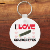Porte-clés J'aime les courgettes (Recto)