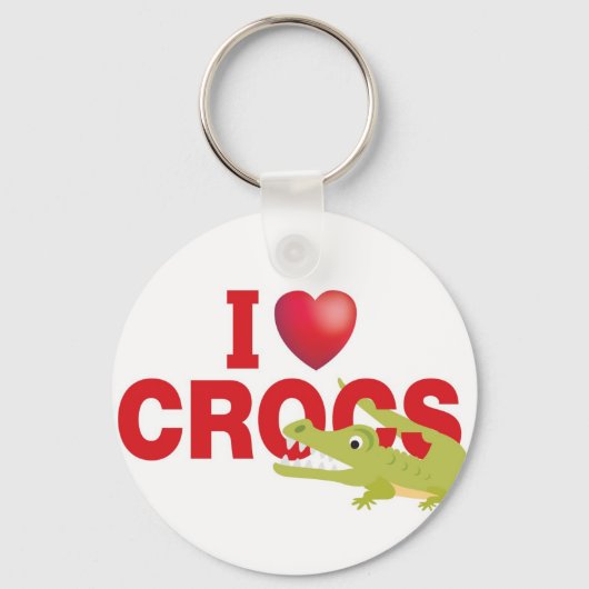Porte-clés j'aime les crocs (Recto)