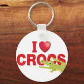 Porte-clés j'aime les crocs (Recto)