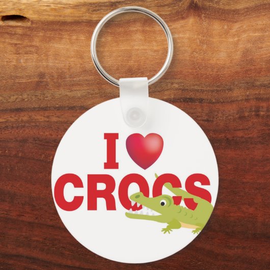 Porte-clés j'aime les crocs (Recto)