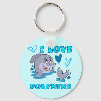 Porte-clés J'aime les dauphins