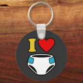 PORTE-CLÉS J'AIME LES DIAPERS (Recto)