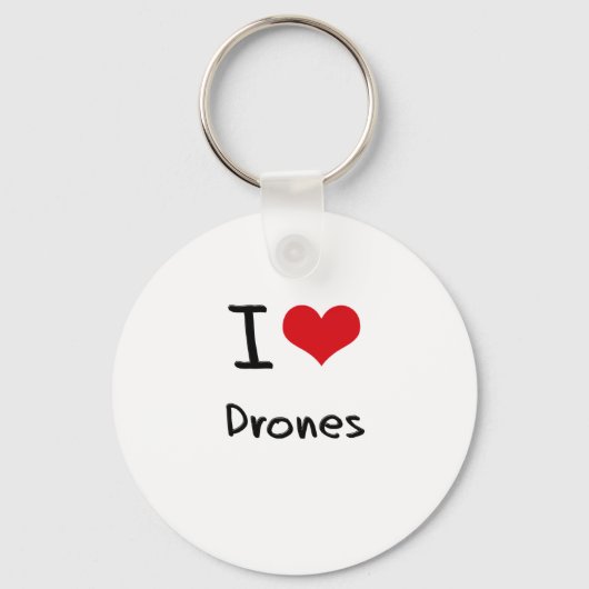Porte-clés J'aime les drones (Recto)