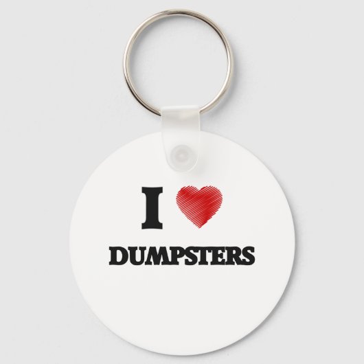 Porte-clés J'aime les Dumpsters (Recto)