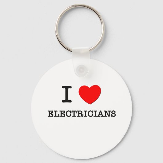 Porte-clés J'aime les électriciens (Recto)