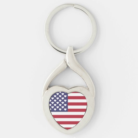 PORTE-CLÉS J'AIME LES ÉTATS-UNIS D'AMÉRIQUE (Devant)