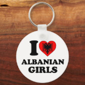 Porte-clés J'aime les filles albanaises (Verso)