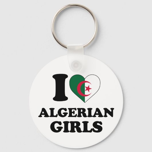 Porte-clés J'aime les filles algériennes (Recto)