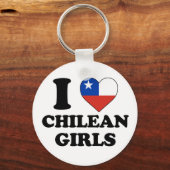 Porte-clés J'aime les filles chiliennes (Recto)