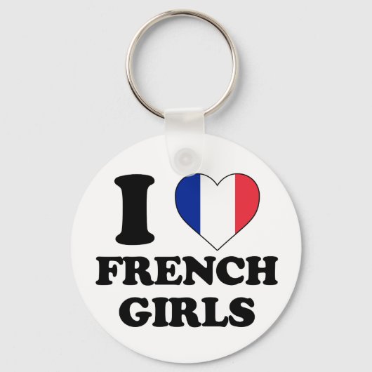 Porte-clés J'aime les filles françaises (Recto)
