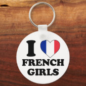 Porte-clés J'aime les filles françaises (Recto)