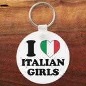 Porte-clés J'aime les filles italiennes (Recto)