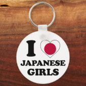 Porte-clés J'aime les filles japonaises (Recto)
