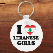 Porte-clés J'aime les filles libanaises (Recto)