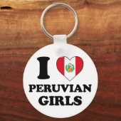 Porte-clés J'aime les filles péruviennes (Recto)