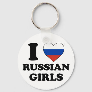 Porte-clés J'aime les filles russes