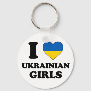 Porte-clés J'aime les filles ukrainiennes