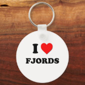 Porte-clés J'aime les fjords (Recto)