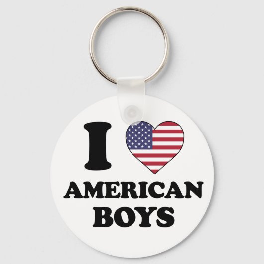 Porte-clés J'aime les garçons américains (Recto)