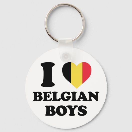 Porte-clés J'aime les garçons belges (Recto)