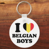 Porte-clés J'aime les garçons belges (Recto)