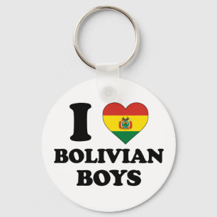 Porte-clés J'aime les garçons boliviens