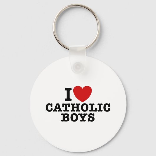 Porte-clés J'aime les garçons catholiques (Recto)