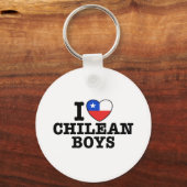 Porte-clés J'aime les garçons chiliens (Recto)