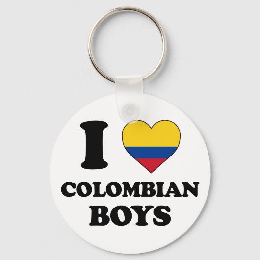 Porte-clés J'aime les garçons colombiens (Recto)