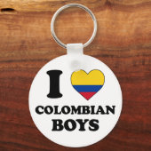 Porte-clés J'aime les garçons colombiens (Recto)