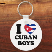 Porte-clés J'aime les garçons cubains (Recto)