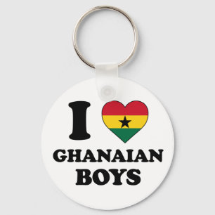 Porte-clés J'aime les garçons ghanéens