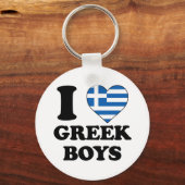 Porte-clés J'aime les garçons grecs (Recto)