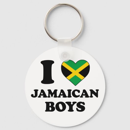 Porte-clés J'aime les garçons jamaïcains (Recto)